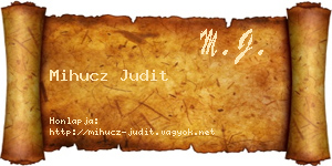 Mihucz Judit névjegykártya
